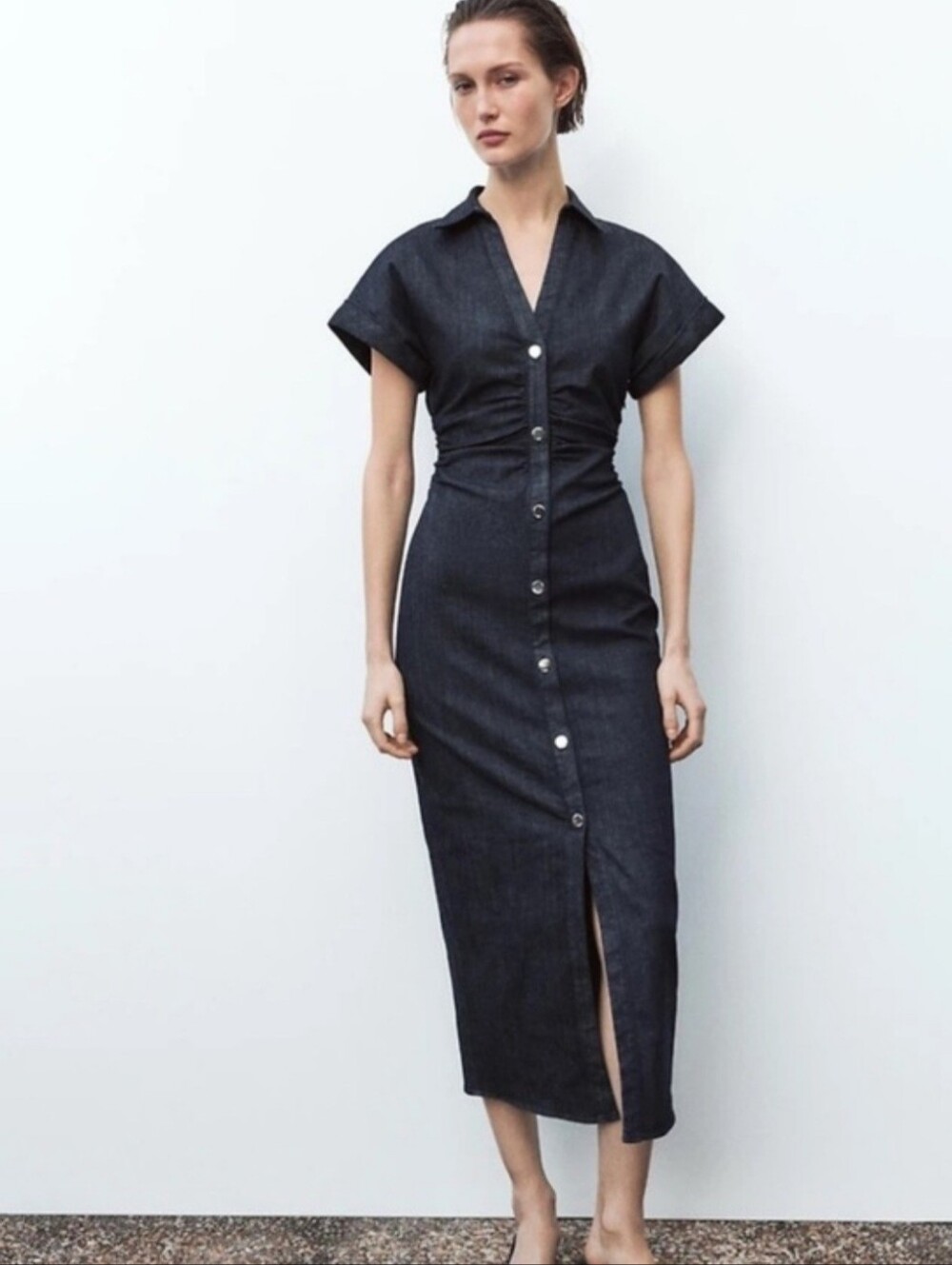 ZARA Denim Shirt Dress